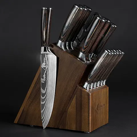 best damascus steel kitchen knife set